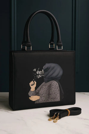 Girl's PU Leather Printed Hand Bag