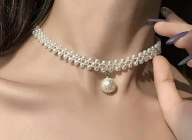Pearl Neck Choker Necklace