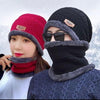 Unisex Woolen Cap With Neck Warmer, Grey Navy