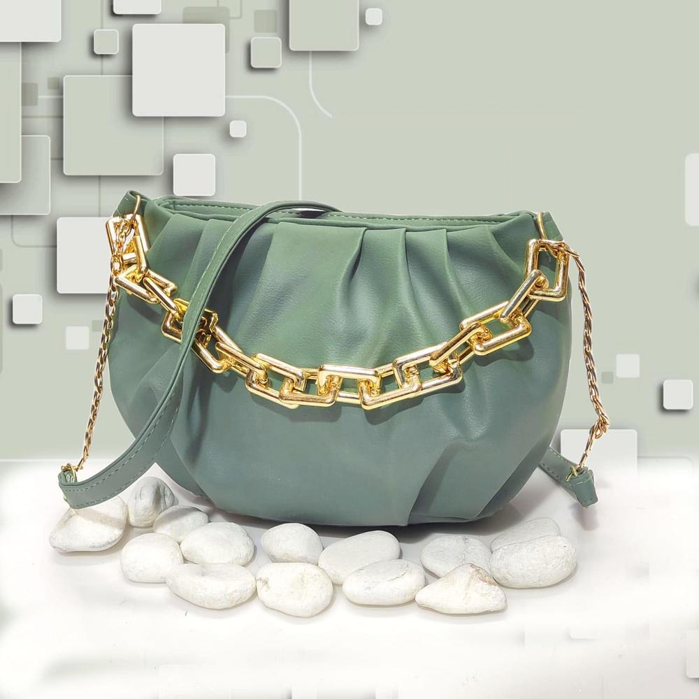 Women's PU Leather Plain Hand Bag