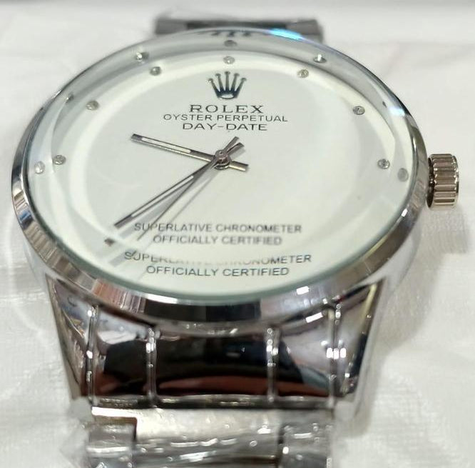 Rolex Men’s Formal Quartz Wrist Watch With Stainless Steel Chain | Best Quality Rolex Watch For Men's - Men's Watches - Wrist Watch For Men - With Random Box