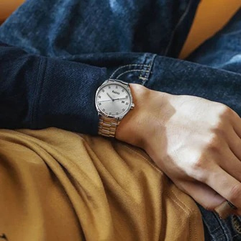 RADO Men’s Formal Wrist Watch With Stainless Steel Chain | Best Quality Rado Watch For Men's - Men's Watches - Wrist Watch For Men - With Random Box
